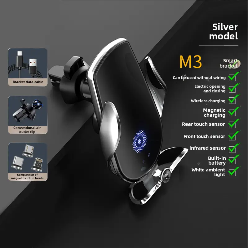 Magic clip M123 car wireless phone charger bracket - Image 5