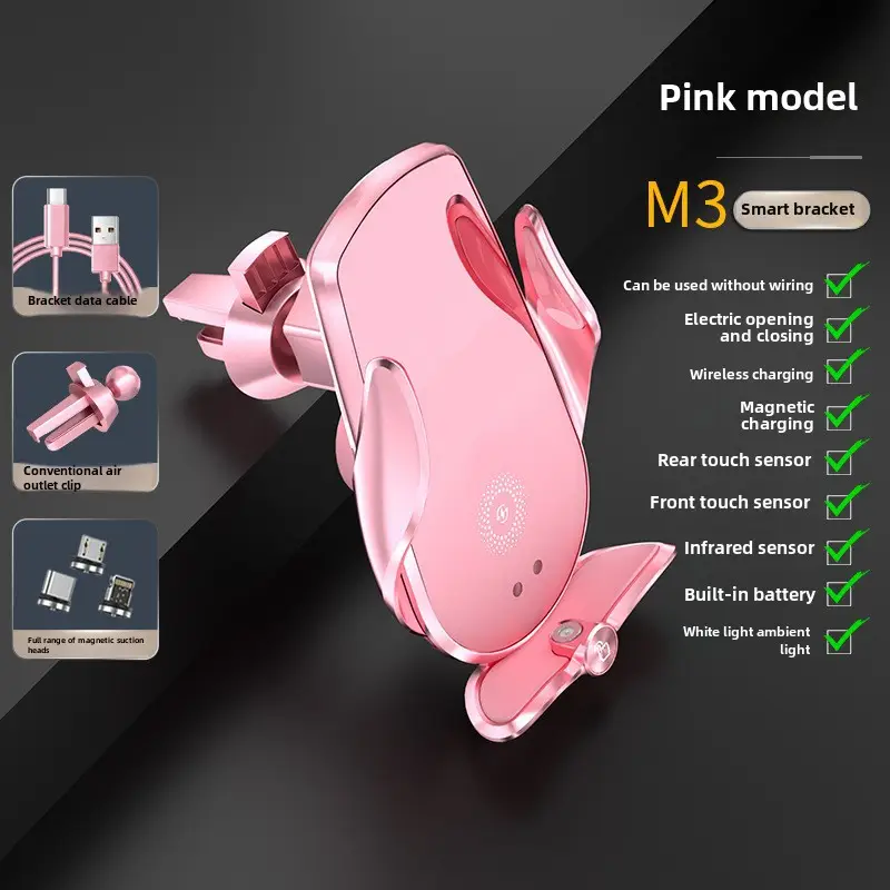 Magic clip M123 car wireless phone charger bracket - Image 7