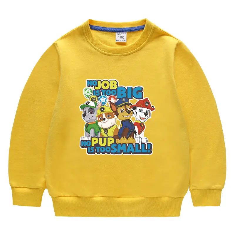 Children's Job Big Dog Cotton Sweatshirt Black 2023 - Image 3