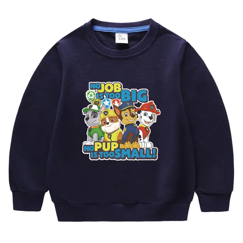 Children's Job Big Dog Cotton Sweatshirt Black 2023 - Image 12