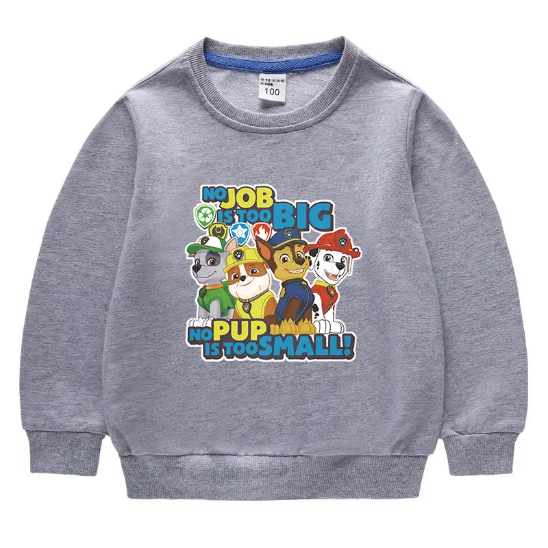 Children's Job Big Dog Cotton Sweatshirt Black 2023 - Image 6