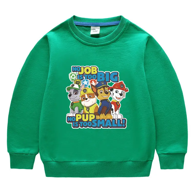 Children's Job Big Dog Cotton Sweatshirt Black 2023 - Image 7