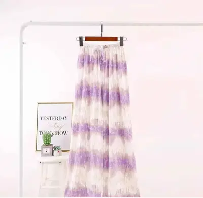Women's Pink Tie-Dye Wide Leg Pants Summer Loose Fit - Image 13