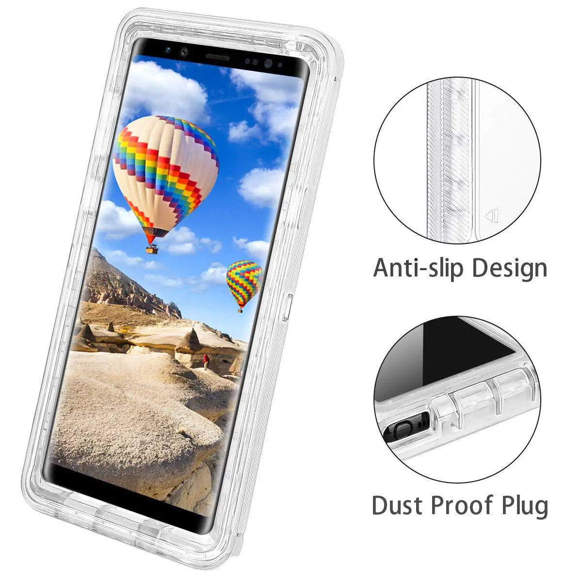 Samsung Note 9 Protective Case Purple Drop Proof All-in-One — feature 9