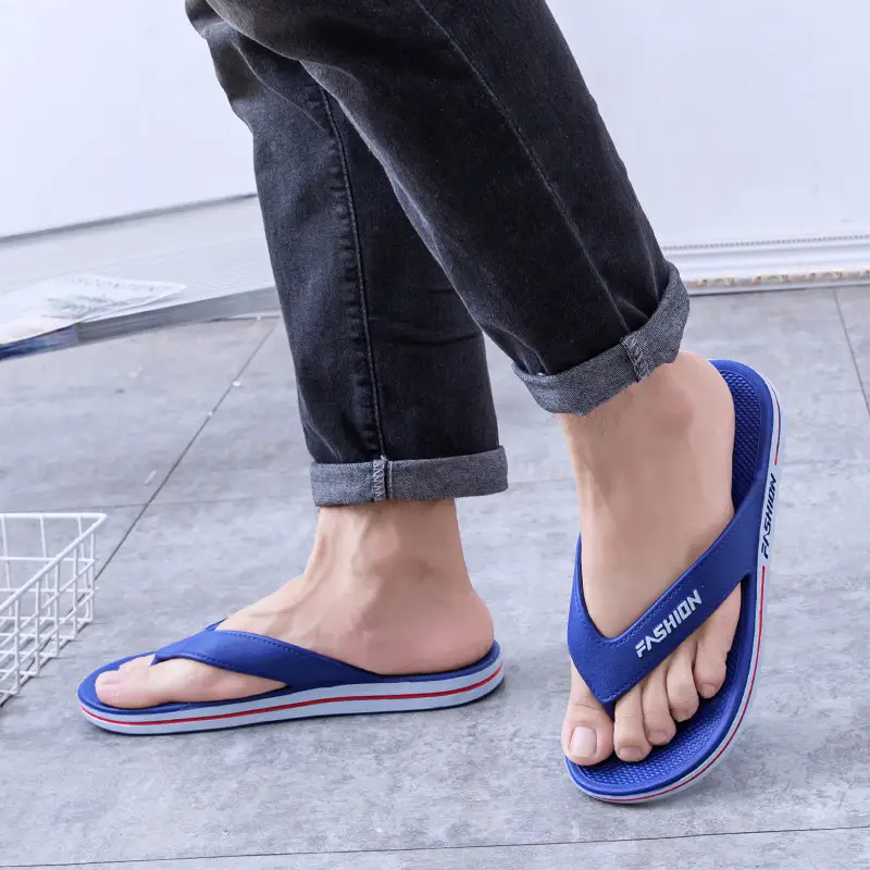 Men's Blue Fashion Flip-Flops PVC Casual Sandals