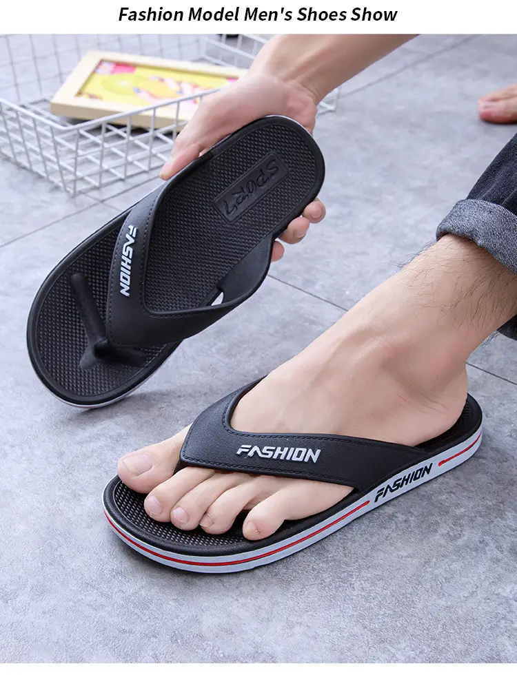 Men's Blue Fashion Flip-Flops PVC Casual Sandals — feature 10