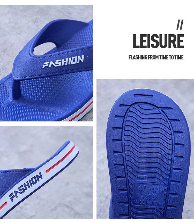 Men's Blue Fashion Flip-Flops PVC Casual Sandals — feature 2