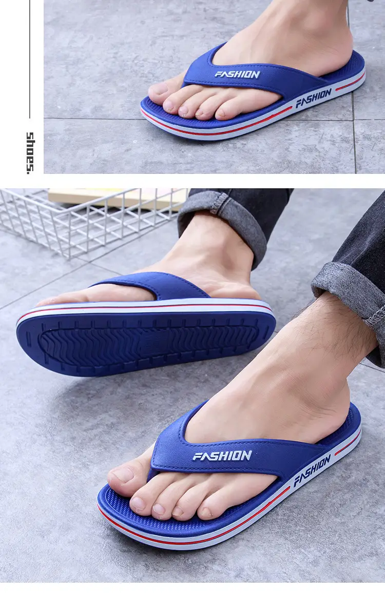 Men's Blue Fashion Flip-Flops PVC Casual Sandals — feature 8