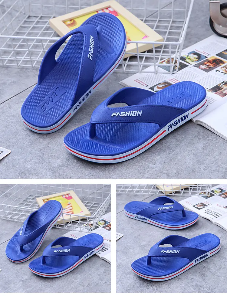 Men's Blue Fashion Flip-Flops PVC Casual Sandals — feature 9