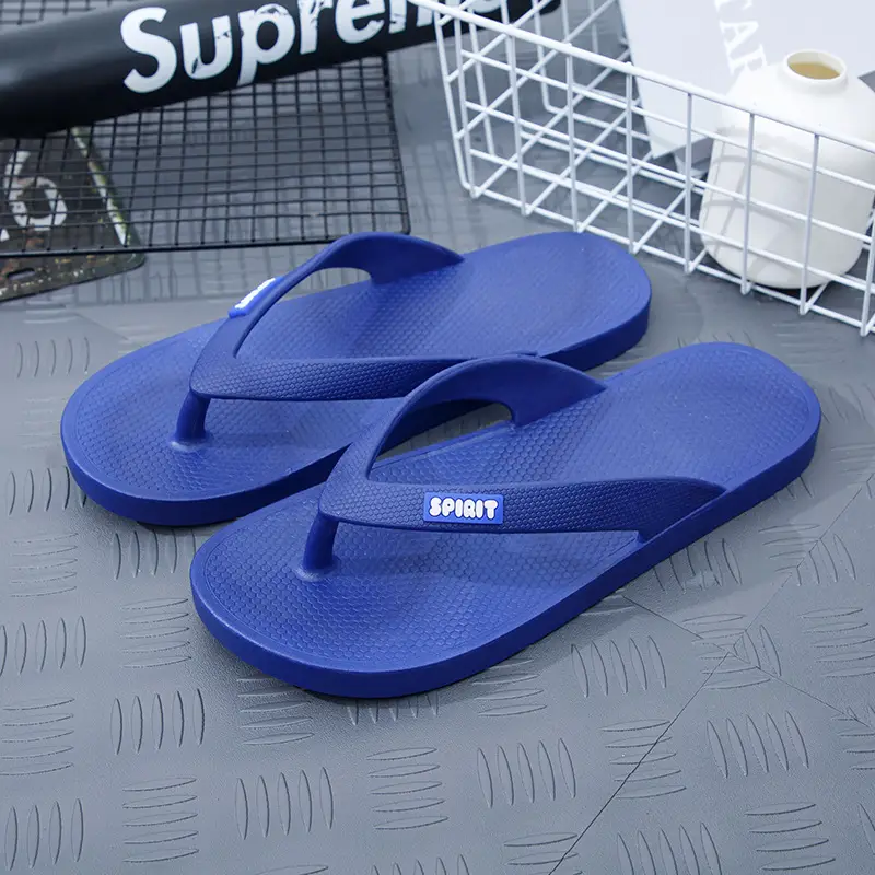Men's Blue Fashion Flip-Flops PVC Casual Sandals