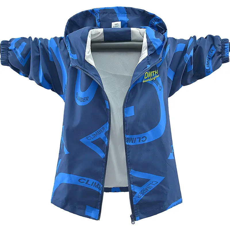 Children's Blue Windproof Jacket for Boys Spring Autumn - Image 4