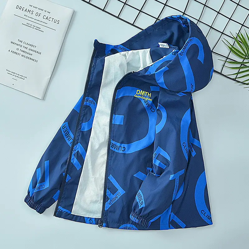 Children's Blue Windproof Jacket for Boys Spring Autumn - Image 6