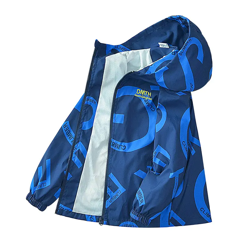 Children's Blue Windproof Jacket for Boys Spring Autumn - Image 7