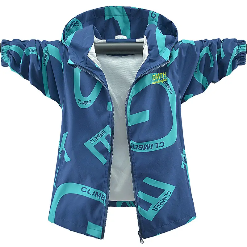 Children's Blue Windproof Jacket for Boys Spring Autumn - Image 2