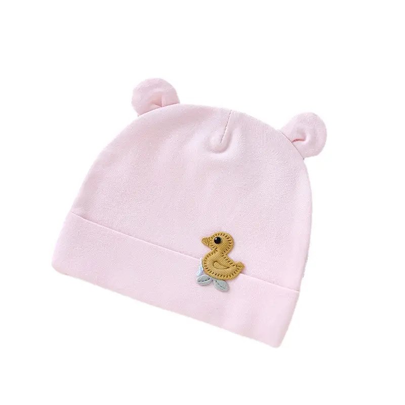 Pink Cartoon Baby Hat for Newborns Double Layer Thick - Image 11
