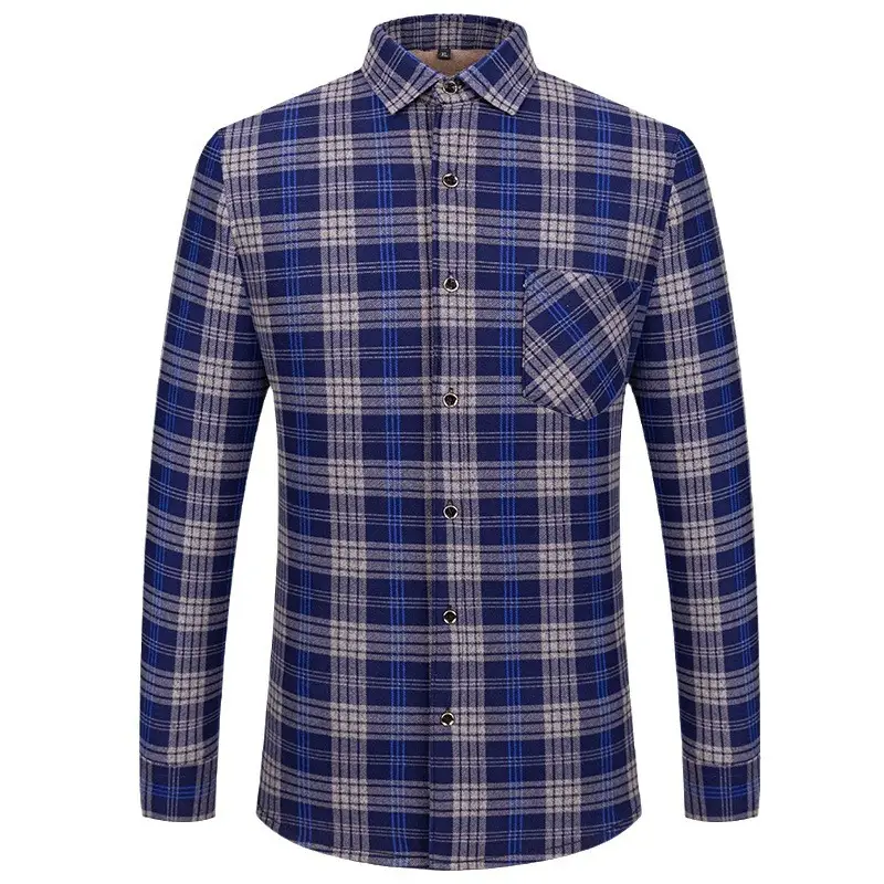 2023 Navy Blue Fleece Shirt for Men Large Size - Image 24