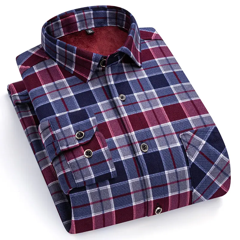 2023 Navy Blue Fleece Shirt for Men Large Size - Image 17