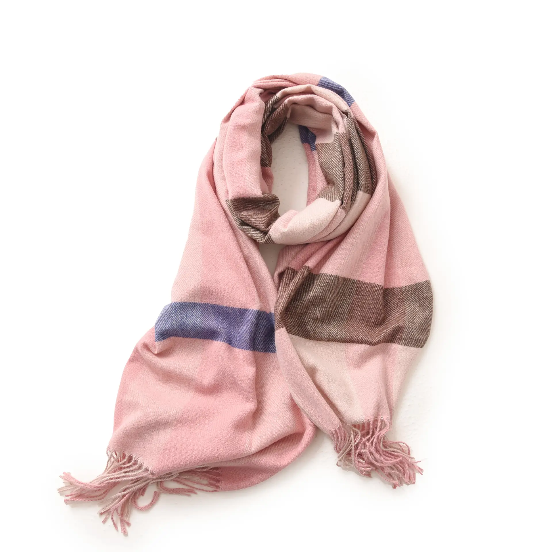 Women Winter Plaid Tassel Scarf Warm Cashmere - Image 10