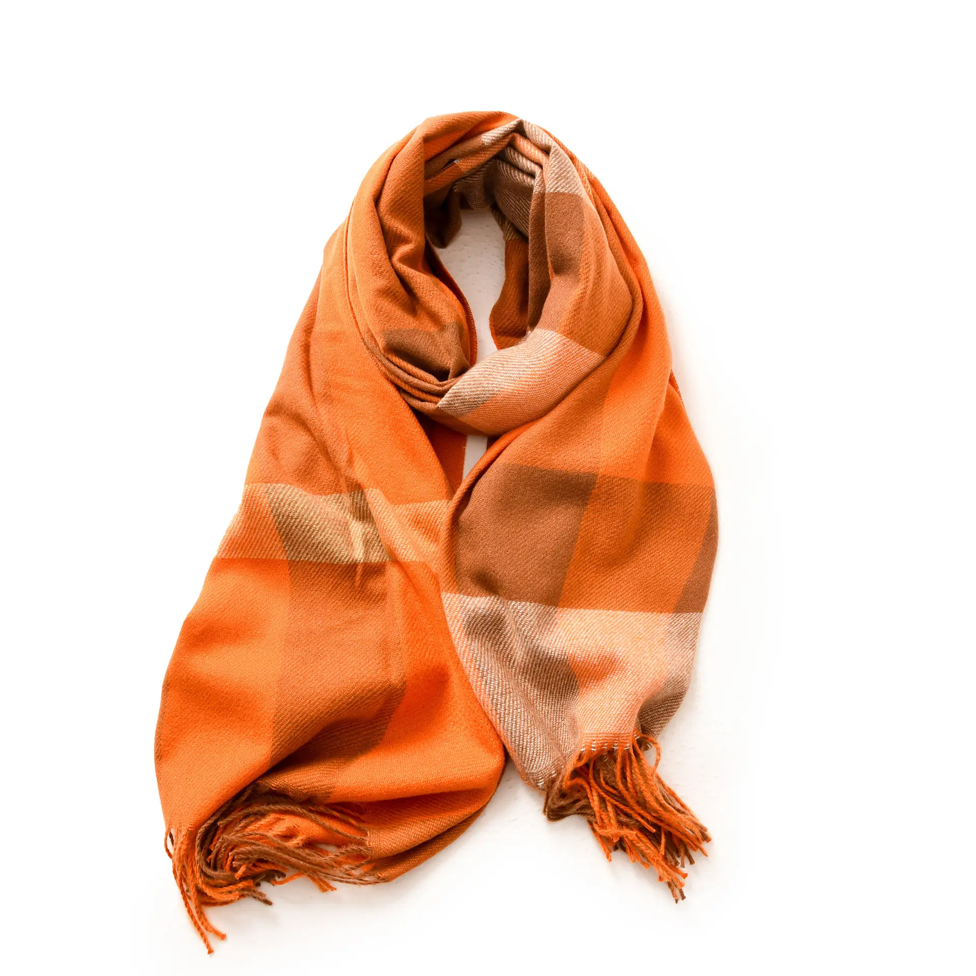Women Winter Plaid Tassel Scarf Warm Cashmere - Image 8