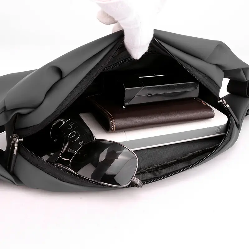 Men Crossbody Bag Black Casual Sports Bag - Image 9