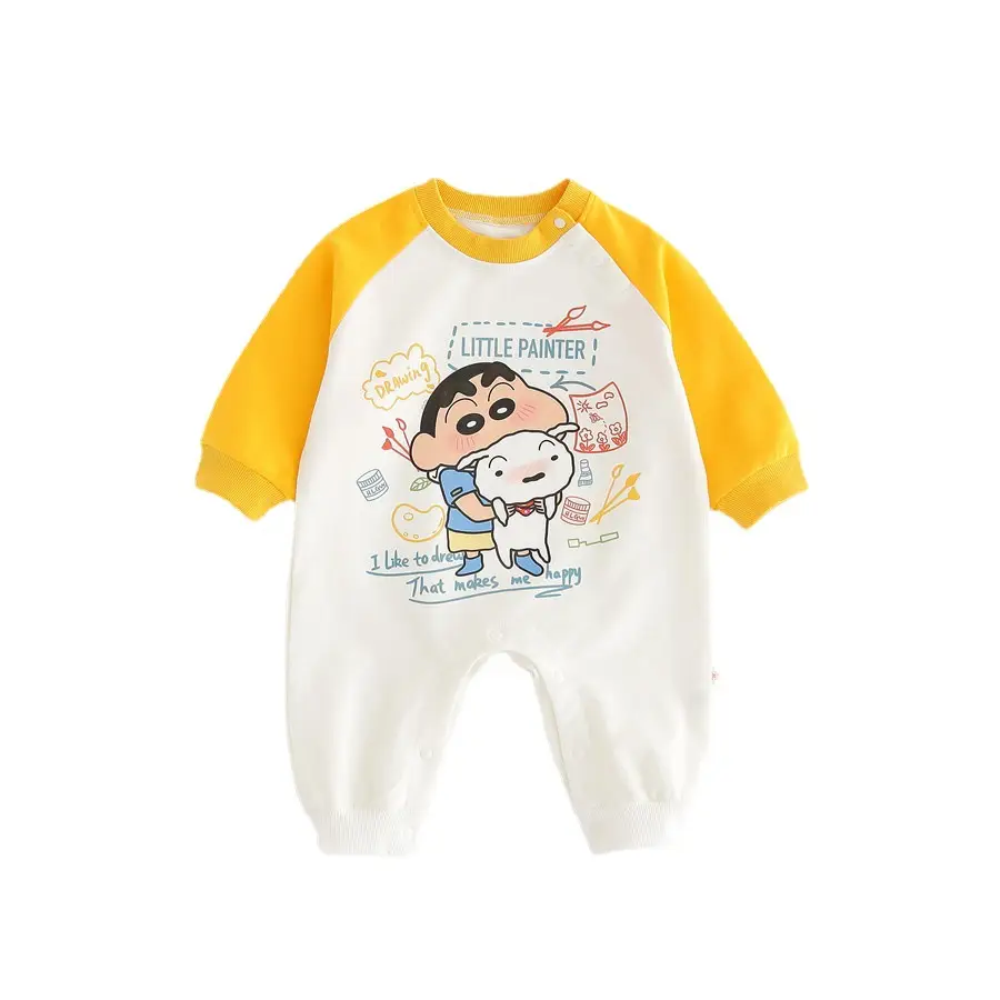 Baby Rompers Set Yellow White Pink Cotton Climbing - Image 8