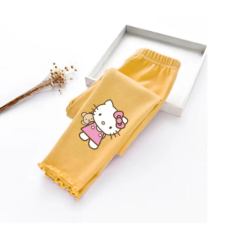 Pink Hello Kitty Cotton Leggings for Girls