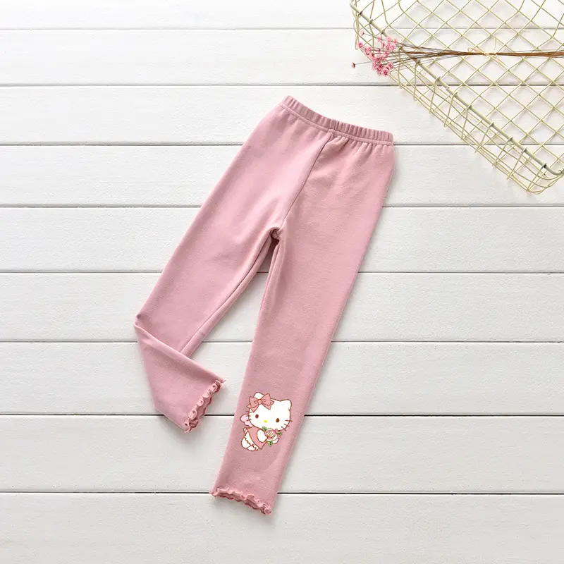 Pink Hello Kitty Cotton Leggings for Girls - Image 2