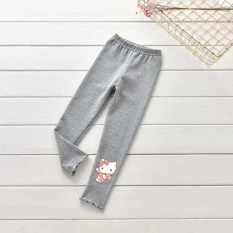 Pink Hello Kitty Cotton Leggings for Girls - Image 5