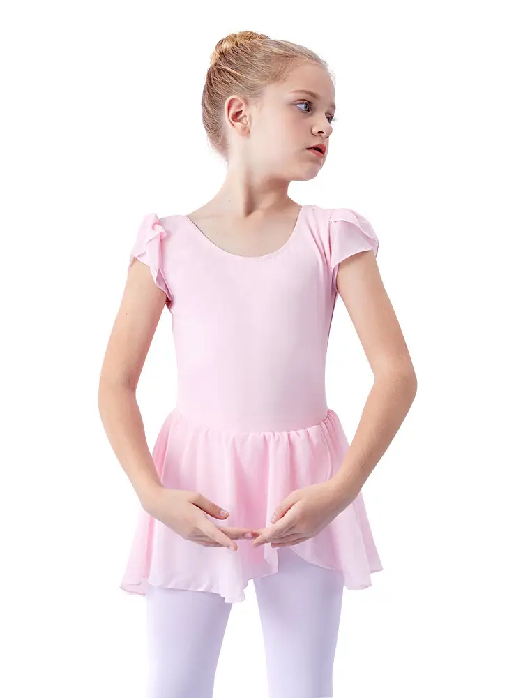 Pink Round Neck Ballet Dance Top for Girls - Image 11