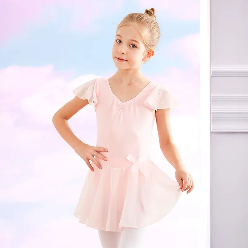 Pink Round Neck Ballet Dance Top for Girls - Image 4