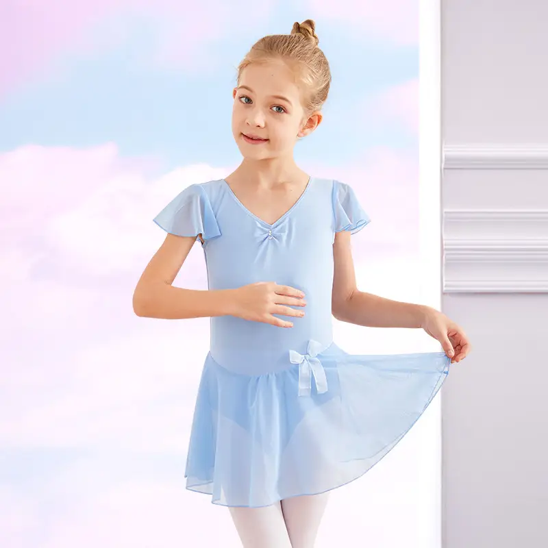Pink Round Neck Ballet Dance Top for Girls - Image 5
