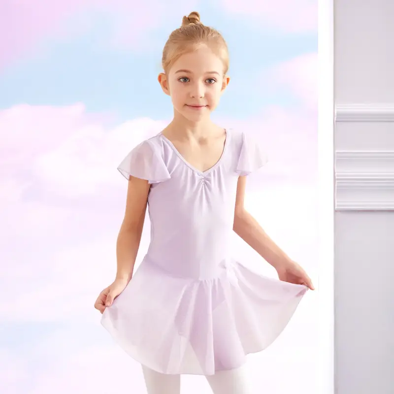 Pink Round Neck Ballet Dance Top for Girls - Image 6