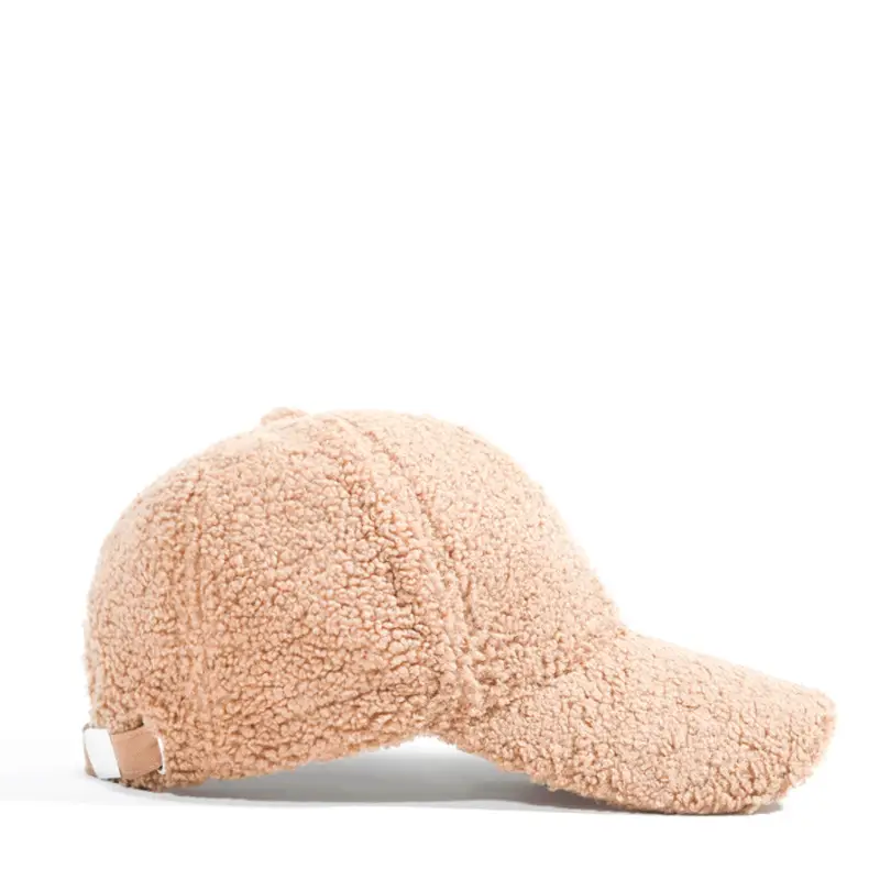 White Wool Baseball Cap for Men Women Winter Casual - Image 8