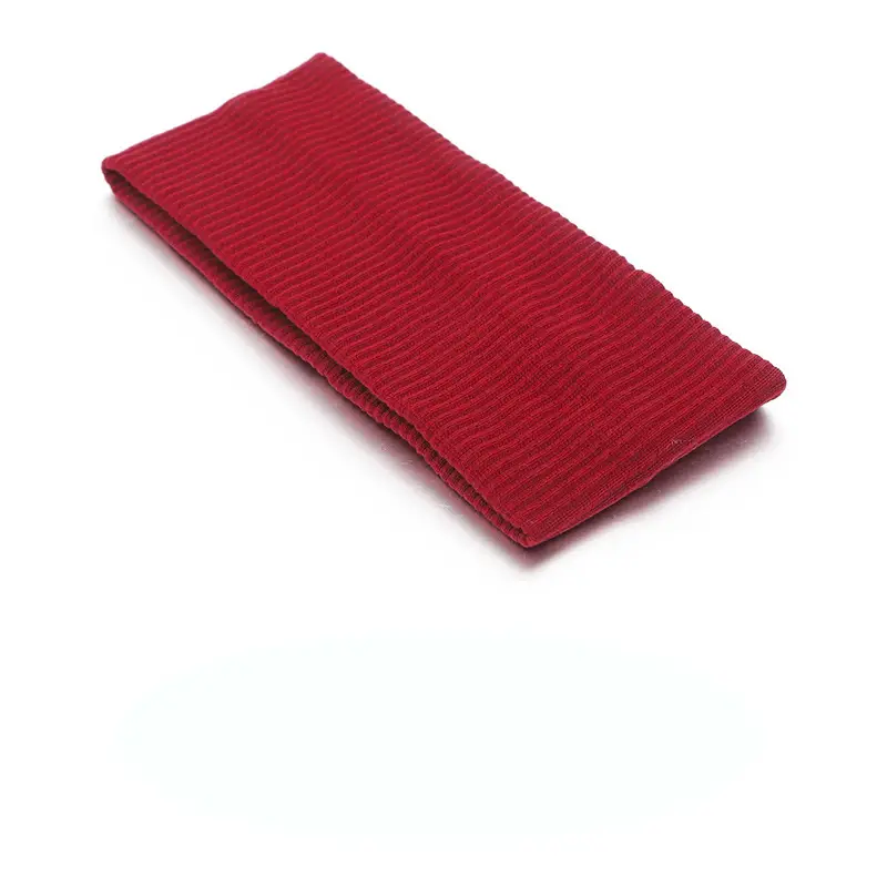 Women's Korean Style Knitted Headband Red Wide Brim Sweat Absorbent Running Sports Hair Bandage Wholesale - Image 2