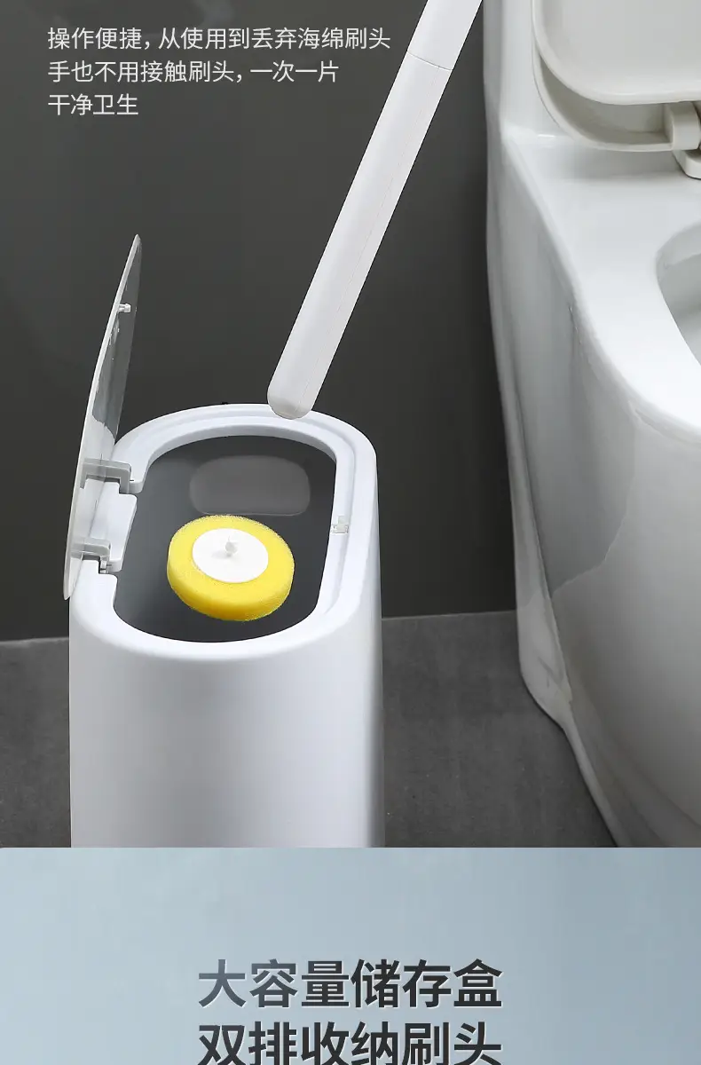 Wall-Mounted Toilet Brush with Free Cleaning Pads — feature 11