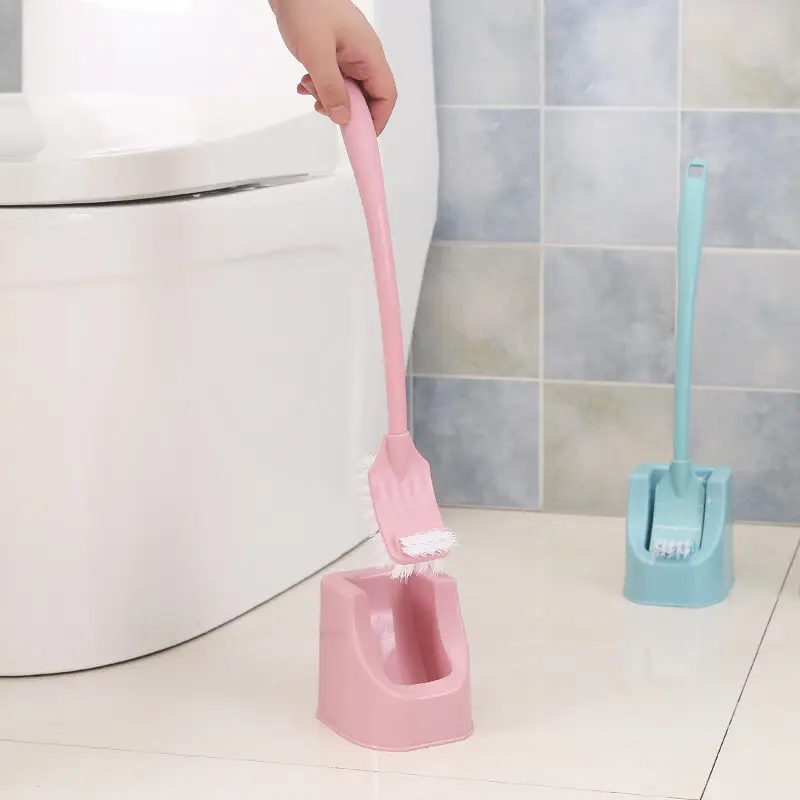 Toilet Brush Set with Hooks and Base for Bathroom Cleaning