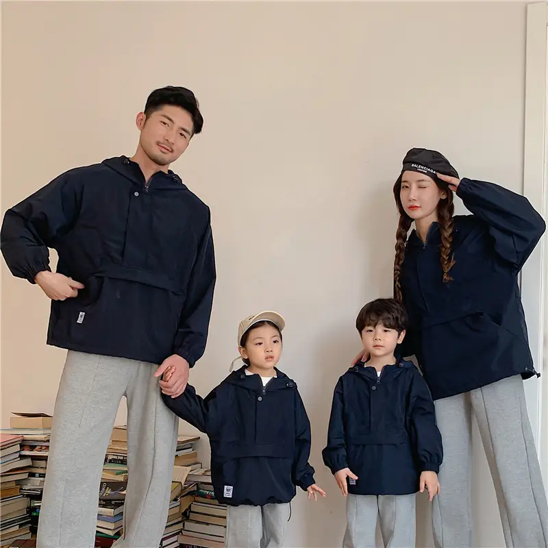 Family 3-Piece Navy Blue Casual Set for Men Women Kids - Image 3