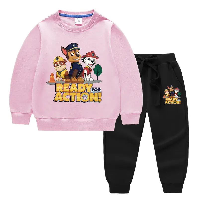 2023 Kids Paw Patrol Sweatpants Set Light Blue Cotton - Image 2