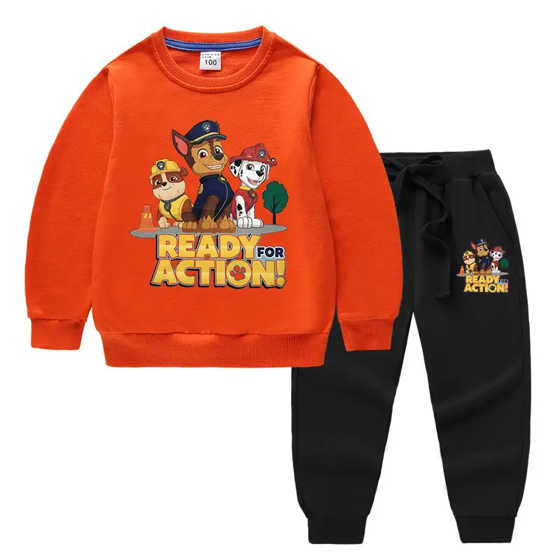 2023 Kids Paw Patrol Sweatpants Set Light Blue Cotton - Image 7