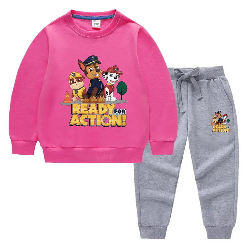 2023 Kids Paw Patrol Sweatpants Set Light Blue Cotton - Image 21