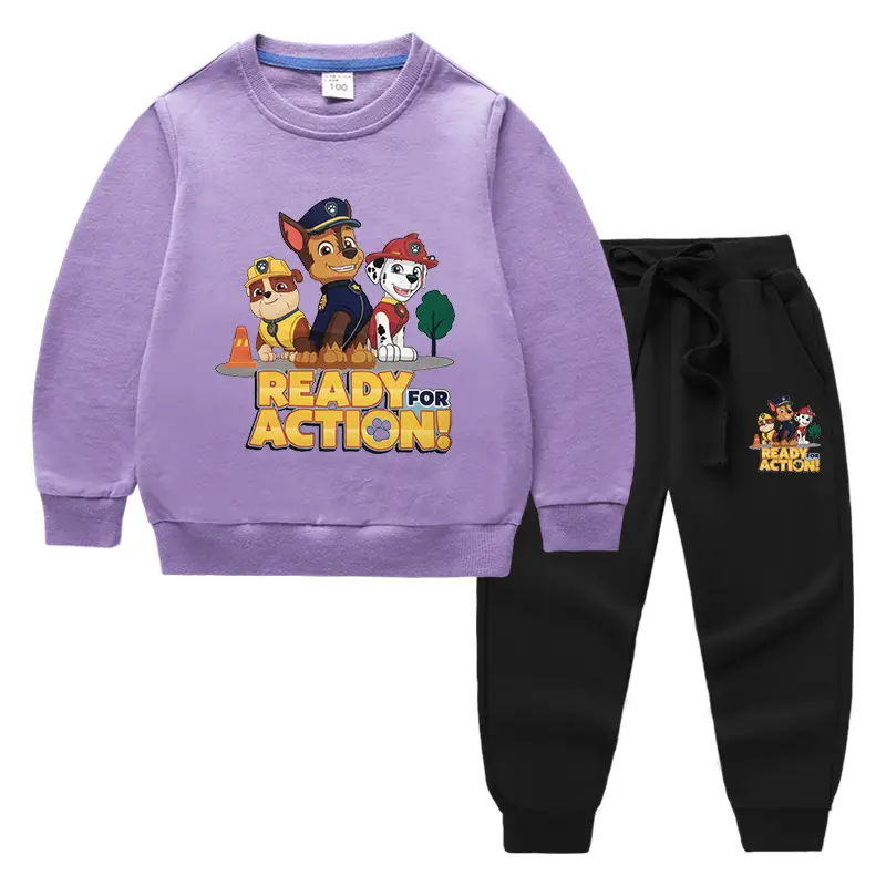 2023 Kids Paw Patrol Sweatpants Set Light Blue Cotton - Image 23