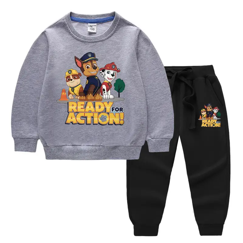 2023 Kids Paw Patrol Sweatpants Set Light Blue Cotton - Image 4