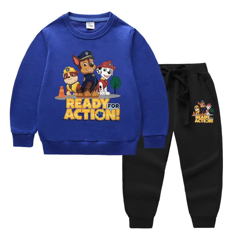 2023 Kids Paw Patrol Sweatpants Set Light Blue Cotton - Image 8