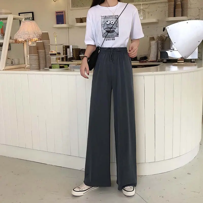 Women Wide-leg Pants High Waist New Arrival - Image 4