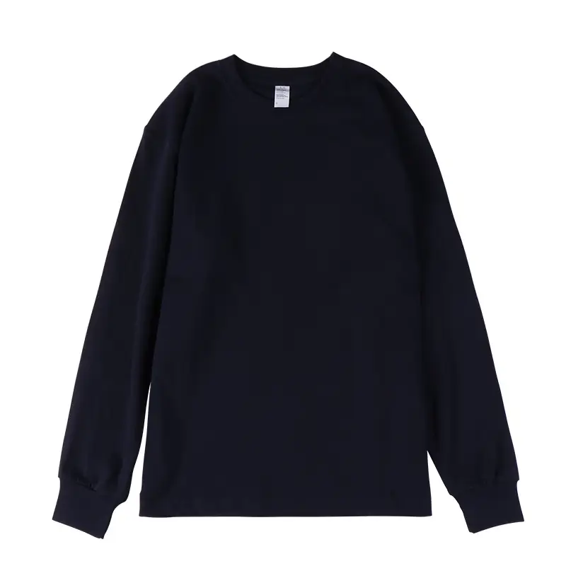 250g Heavy Cotton Long Sleeve T-Shirt Purple - Image 8