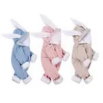 Newborn Bear Hooded Onesie Cream Full Zip — feature 2