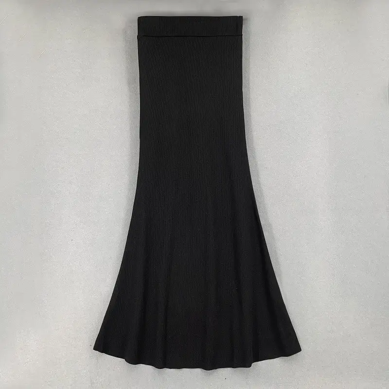 Light Purple High Waist Fishtail Skirt for Women