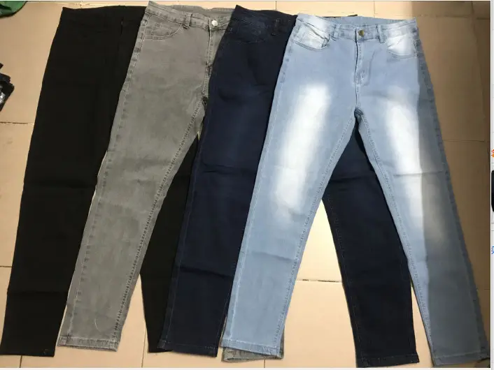 Men's Grey Elastic Tight Jeans Large Quantity — feature 7