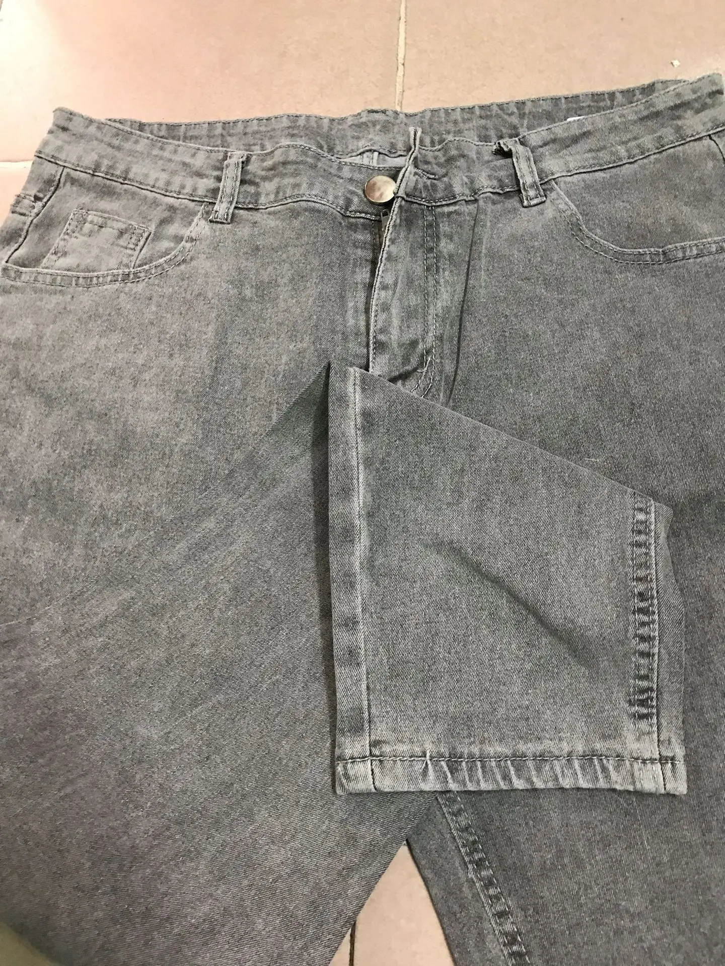 Men's Grey Elastic Tight Jeans Large Quantity — feature 8