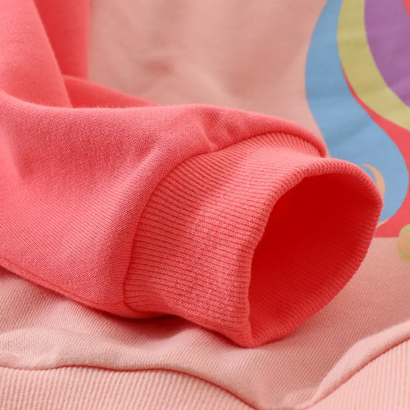 Girls' Cartoon Sweater Pink Korean Style - Image 6